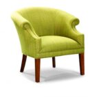 Yellow rounded back platform pulpit chair 1839-01 Fargo, ND