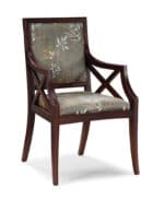 Dark wood chair with floral pattern platform pulpit chair 8309-04 Charleston, WV